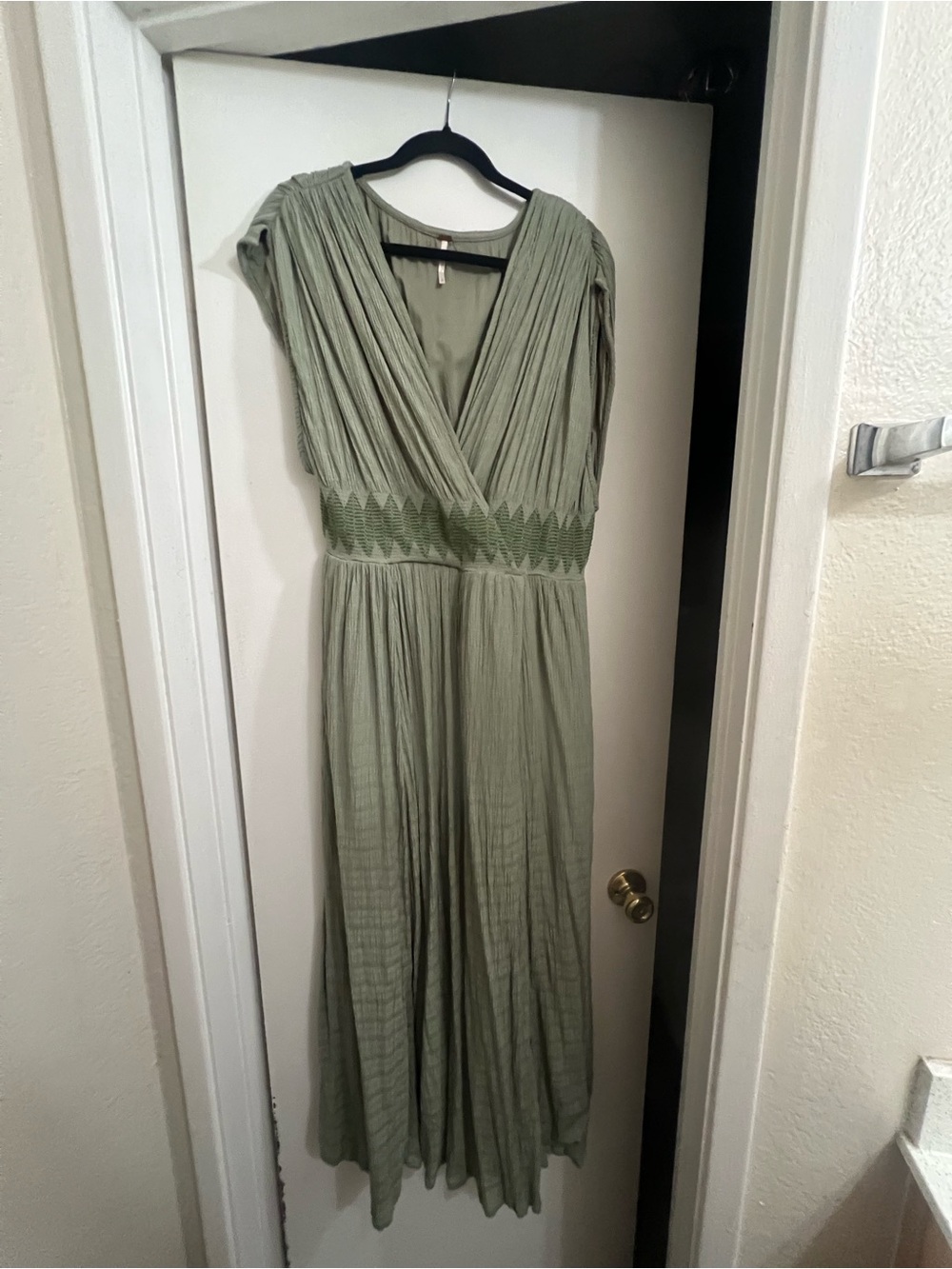 Free People Sage Green Devon Maxi Dress